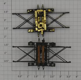 1055-2 Overland Prr Class P5a Brass Pantograph With Copper Top Contact Bag Of 2