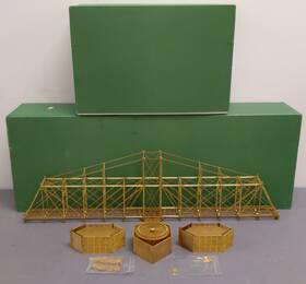 3381 Overland Brass Camas Prairie Bridge #50 With Crib And Pier Ln/box