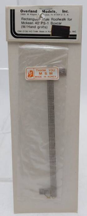 40ftps-1 Overland Omi-2156 Ho Rectangular Hole Roofwalk For Mckean Boxcar With Grabs