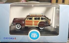 87cb42001 Oxford Diecast Rtr Ho 1/87 Chrysler T And C Woody Wagon 1942 Regal Maroon Built 4 Layout