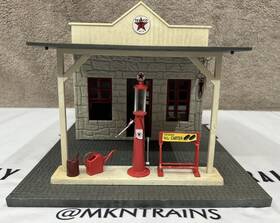 62264 Piko Texaco Gas Station With Base Plate Assembled G Scale Excellent 62264 Piko Texaco Gas Station With Base Plate Assembled G Scale Excellent