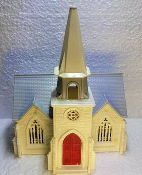 0086 Plasticville Vintage Cathedral Ho Scale