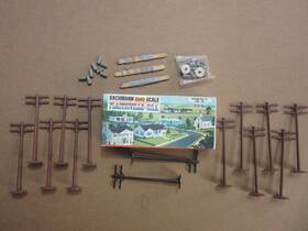 O-o27 Plasticville 1630 Bachmann #1630 Telephone Poles 12 Pieces Plus Extras Freeship