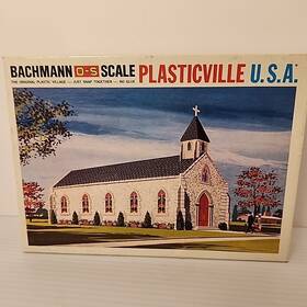 1818-150 Plasticville O-s Scale Church Bachmann U.s.a. Kit Vintage #1818-150