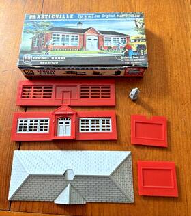 2603-100 Plasticville Vintage Bachmann Usa School House - Ho Scale 1950s