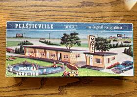 2903-198 Plasticville Bachmann Brothers Ho Scale Motel Blue #2903-198 In Original Box