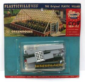 3609-100 Plasticville Vintage Usa 3609 Ho Greenhouse Blister Pack Moc Pre Zip Code