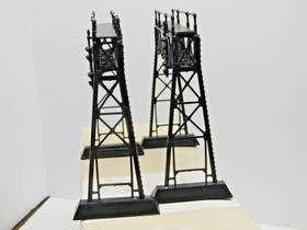 45134 Plasticville Bachmann Train #45134 Signal Bridge - Ho Lot Of 2 With Instructions