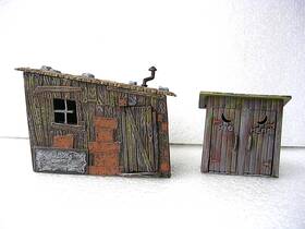 45983 Plasticville Small Hobo Shack And Outhouse Custom Painted