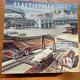 4602-498 Plasticville Ho Railroad Center Rare Original Box See Description