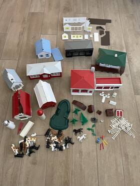 5400-298 Plasticville Vintage 1950 S 1960s O And Gauge Toy Train Sets Huge Lot