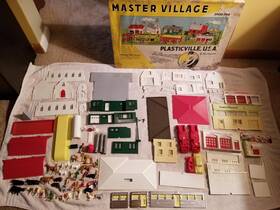 5900-998 Plasticville Bachmann Usa Master Village In Box 1950s