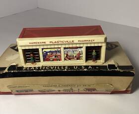 Ho-76 Plasticville Bachmann U.s.a Ho Scale Hardware And Prarmacy Kit With Box Ex Cond