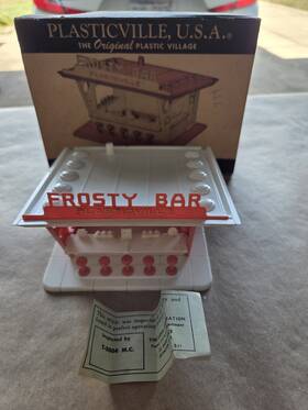 T-5004 Plasticville Frosty Bar Fb 1 With Box Complete O/s Gauge Vintage 1950s