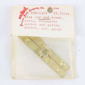 Psh-4319 Precision Craft Set Of 2 Flat Car End Beams Early Standard Gauge Parts 1/4 Inch