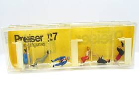 0212588 Preiser Vintage #27 Ho Scale Set Of 6 Everyday People And Benches - Fast Shipping