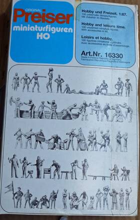 16330 Preiser 041032163468 Ho Hobby And Leisure Time Some Painted Missing As Is