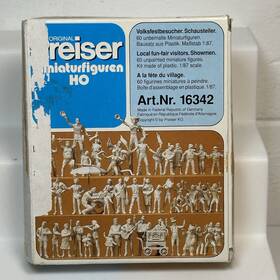 16342 Preiser 12446 Ho Figures Art Village Fair Circus Visitors 60 Unpainted Vintage