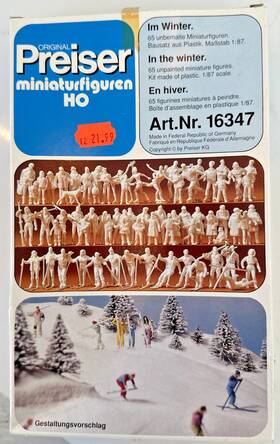 16347 Preiser 16346 Miniature Figurines Ho Scale #16347 Winter Time Activity