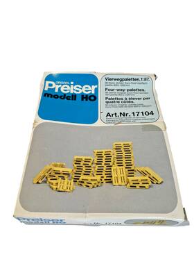 17104 Preiser Ho Scale Kit #17104 Four Way Pallets 52 Unpainted