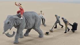 20375 Preiser Five Vintage Ho Scale Figures Inch Circus Parade Joyride With Cleanup #20375