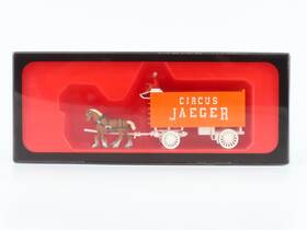 22155 Preiser Ho Scale Circus Jaeger Horse-drawn Baggage Wagon With 2 Horses
