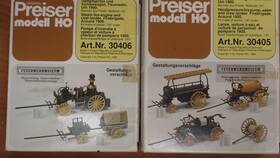 1900-era Preiser 30406 30505 Complete Two-box Set Of Horse Drawn Fire Wagons 1900-era Preiser 30406 30505 Complete Two-box Set Of Horse Drawn Fire Wagons