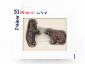 47518 Preiser G 1/25 Scale Elastolin Bear Cub Figures 2-pack