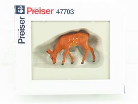 47703 Preiser G 1/25 Scale Elastolin Fawn Deer Animal Figure - Sealed