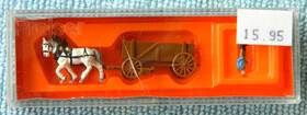 79475 Preiser N Scale Horse Drawn Box Wagon 1 160 #79475