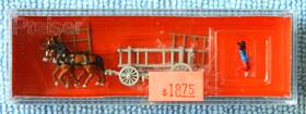 79476 Preiser N Scale Horse Drawn Rack Wagon 1 160 #79476