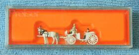 79479 Preiser N Scale Horse Drawn Open Wedding Coach / Carriage 1 160 #79479