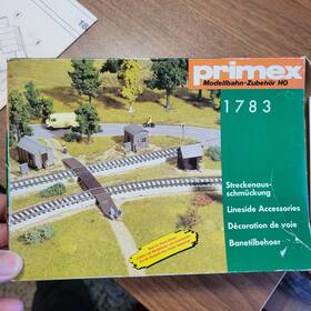 1783 Primex Ho Lineside Accessories Model Kit - Vintage Train Decorations