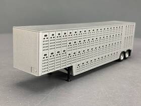 Ho6067 Promotex/herpa 005354 Ho Scale 5354 48ft Livestock Trailer Assembled Silver