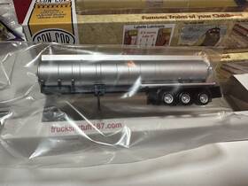 Pr-5351 Promotex Ho 1 87 Scale 5351 Elliptical Tanker Trailer With Tag Axle Silver Ln