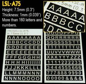 Lsl-a75 Proses Model Railway All Scales Letters Height 0.3 Inch Thinckness 0.039