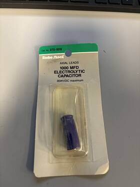 272-1019 Radio Shack 1000 Mfd Electrolytic Capacitor