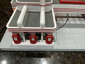 30-9106 Rail King By Mth Electric Trains Esso Operating Gas Station Light And Sound Inch Read