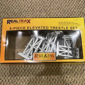 40-1157 Realtrax Railking By M.t.h. Electric Trains 8-piece Elevated Subway Trestle Set For Fastrack