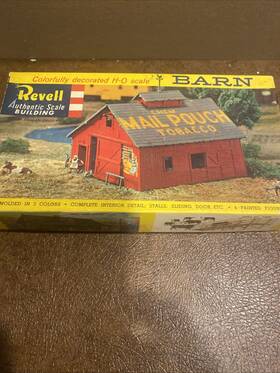 T-901 Revell H-997 Ho Scale Model Railroad Building Barn 1959 1 69 Open Box