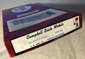 306-895 Rix Products Campbell Scale Models Ho Covered Bridge Inch New Old Stock Please Read Descriptive