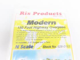628-0163 Rix Products N Scale Kit Modern 150 Foot Highway Overpass - Sealed
