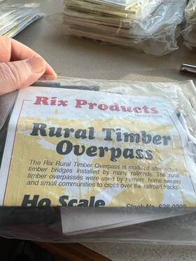 628-0200 Rix Products Ho Scale Rural Timber Overpass Kit Complete