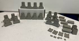 628-601 Rix Products Ho Scale Steel Mill Ingot Buggies And Molds Kit / Lot 628-601 Rix Products Ho Scale Steel Mill Ingot Buggies And Molds Kit / Lot