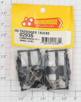 02935 Roundhouse Ho Passenger Trucks Common Wealth 4 Wheel Pair Of 2