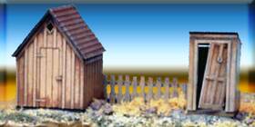 Gl5912 San Juan Details 5912 Shed And Outhouse Ho Model Railroad Structure Unpainted Plastic Kit