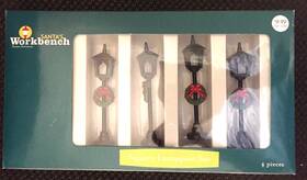 Santa S Workbench 020972501985 Santas Square Lamppost Sets Of 4 Set In The Box