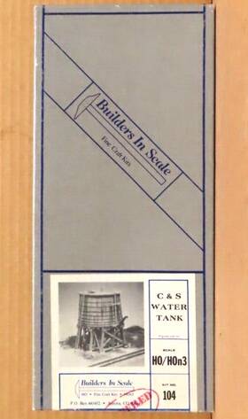Sw002 Scale Works Models Builders In Kit #104 C&s Water Tank Ho/hon3