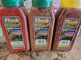 Ex0930 Scenic Express Lot Of 3 Open 32 Oz. Shakers Flock And Turf Autumn Tones