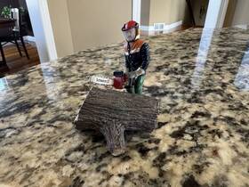 41806 Schleich Forestry Scenery Pack - Forest Worker With Chain Saw And Log